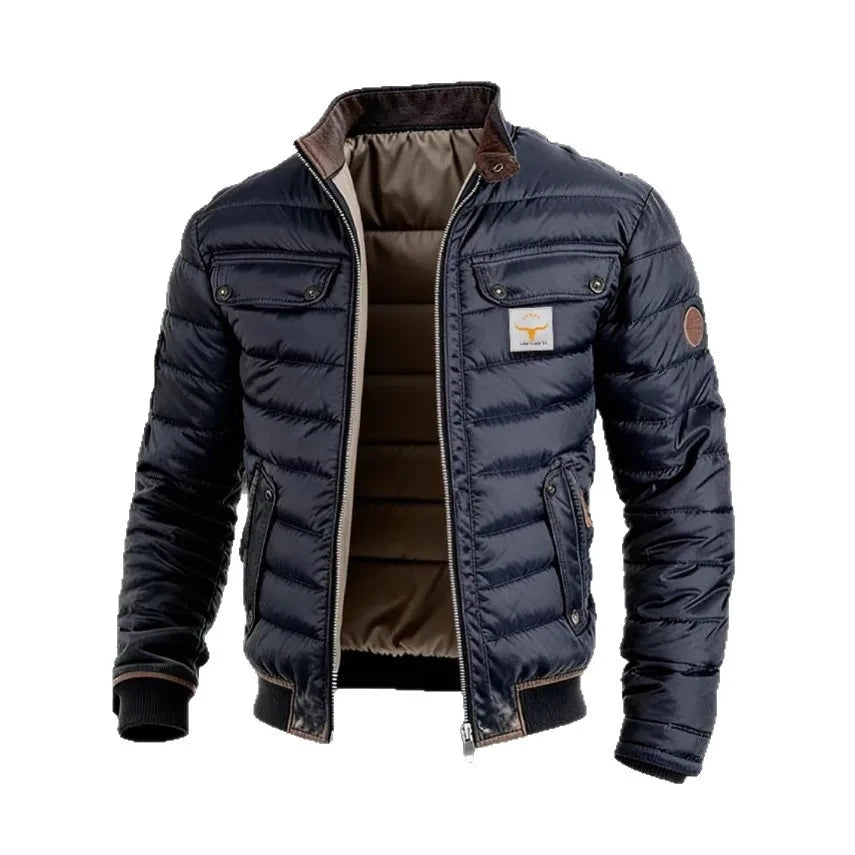 Chaqueta Acolchada Cuello Alto Hombre
