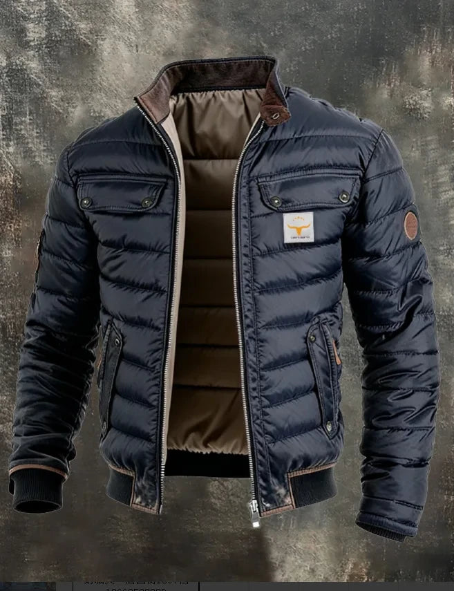 Chaqueta Acolchada Cuello Alto Hombre