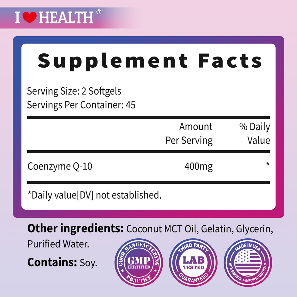 CoQ10 400mg — Heart & Cellular Energy