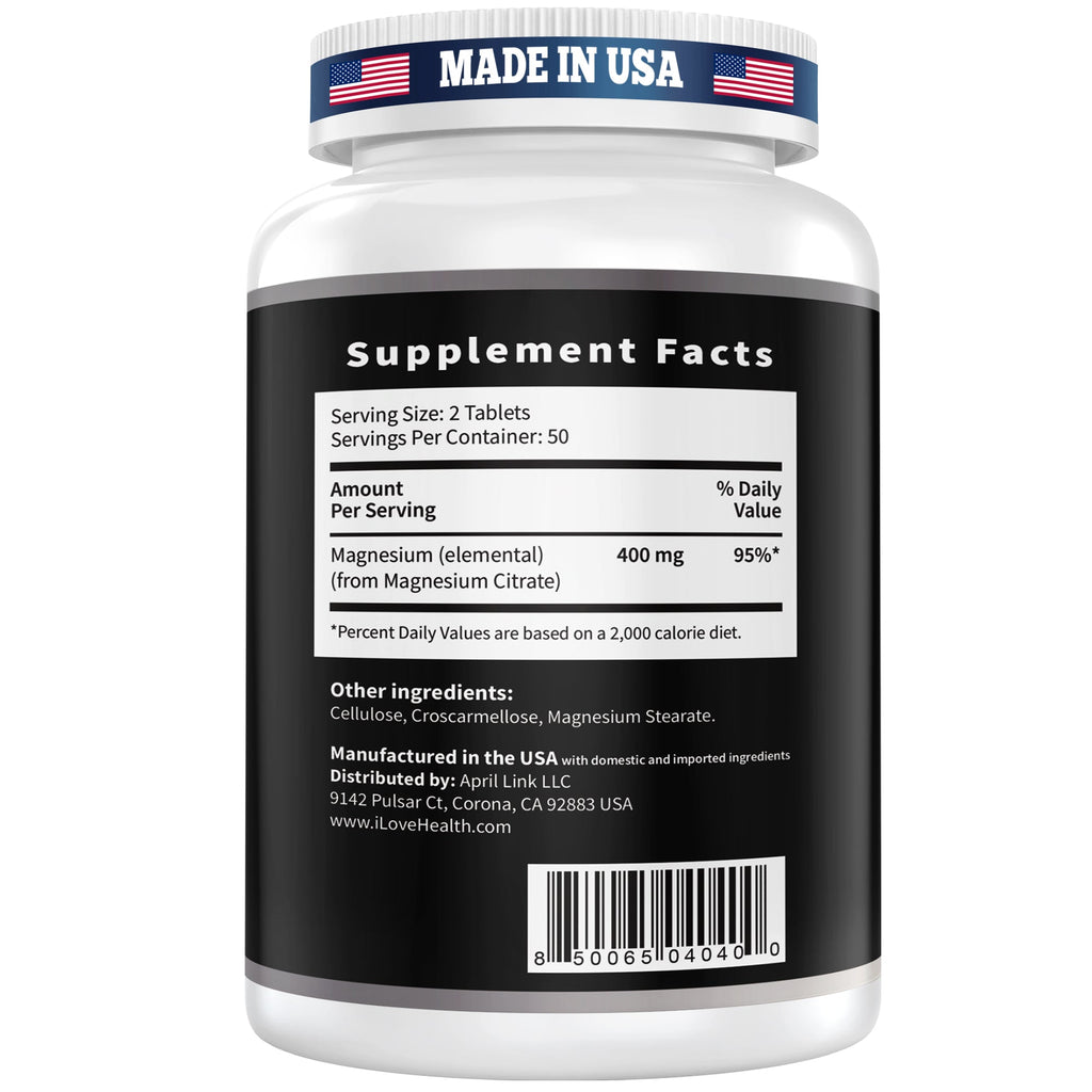 Magnesium Citrate 400mg — Sleep, Recovery & Calm