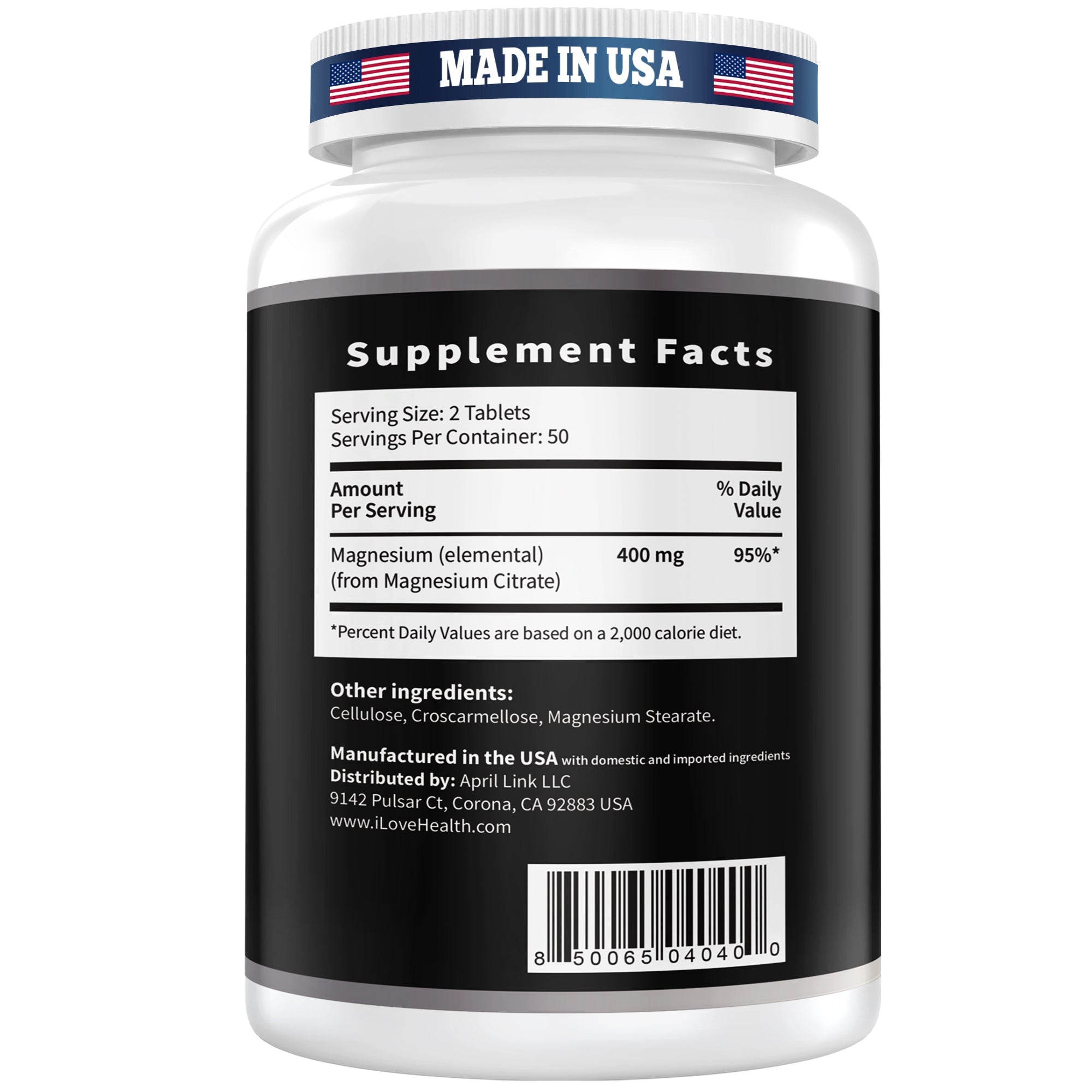 Magnesium Citrate 400mg — Sleep, Recovery & Calm