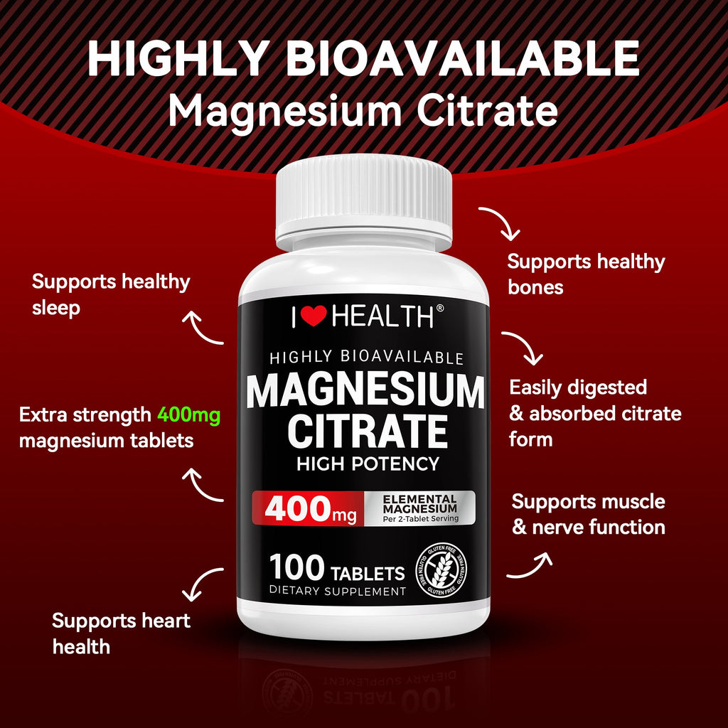 Magnesium Citrate 400mg — Sleep, Recovery & Calm