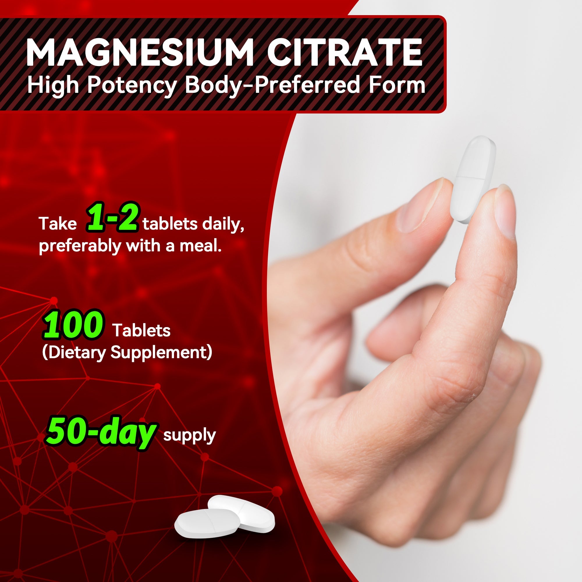 Magnesium Citrate 400mg — Sleep, Recovery & Calm