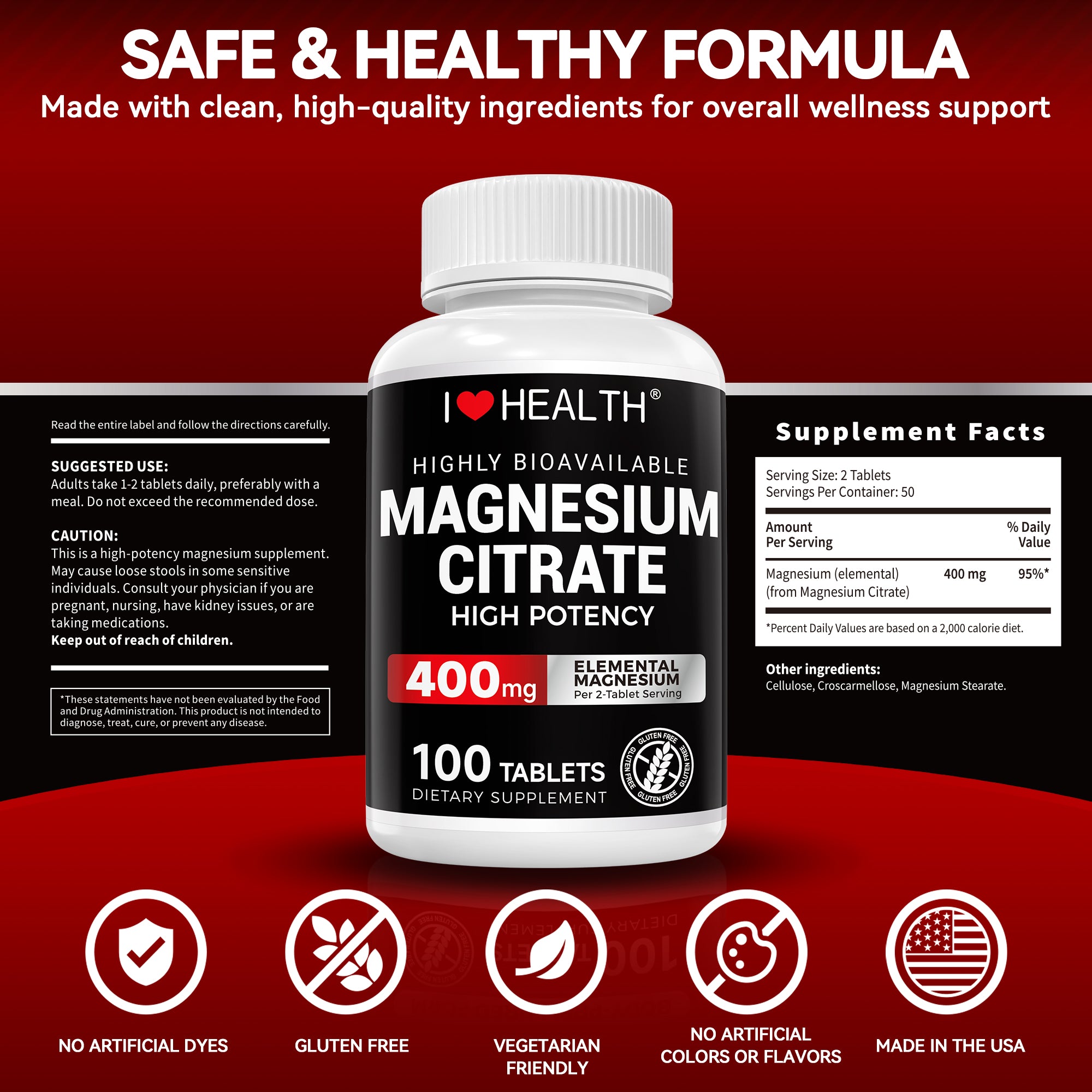 Magnesium Citrate 400mg — Sleep, Recovery & Calm