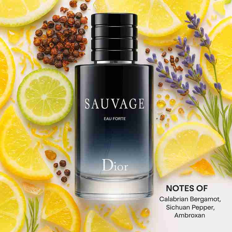 Sauvage Eau Forte Cologne by Christian Dior Cologne 3.4 Oz Parfum Spray (Unboxed)