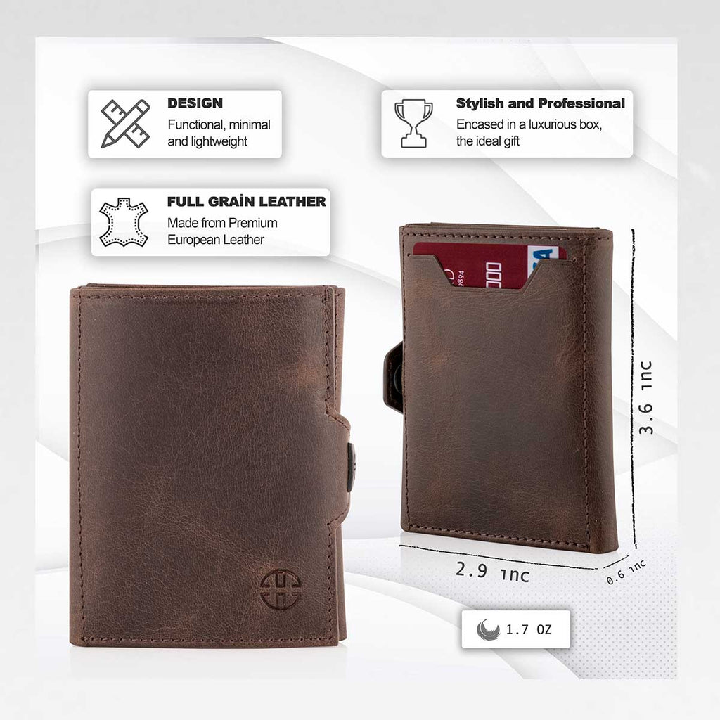 Verona Front Pocket Trifold Leather Wallet